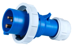 Вилка с водонепроницаемым резьбовым фланцем PC Electric монтаж на кабель (10260043)